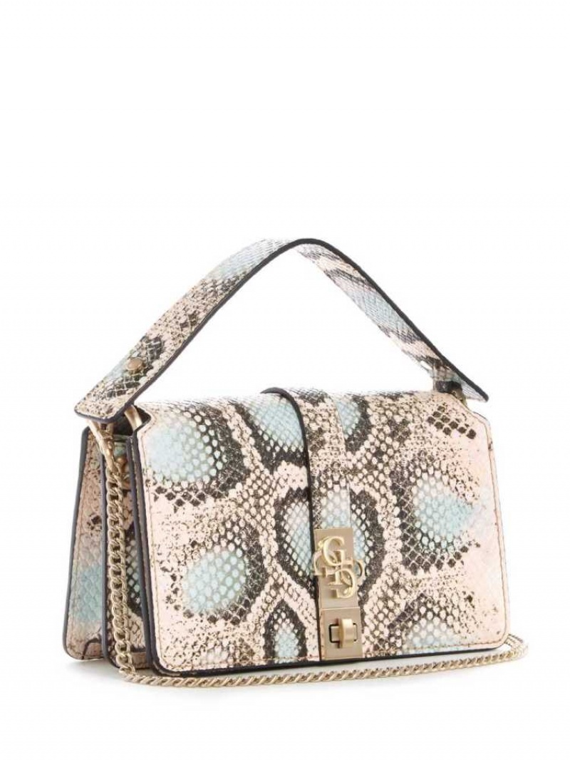 Sac Crossbody Guess Albury Mini Femme Serpent | 45763-BKCM