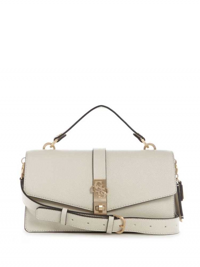 Sac Crossbody Guess Albury Top-Handle Flap Femme Grise | 95437-YZJS