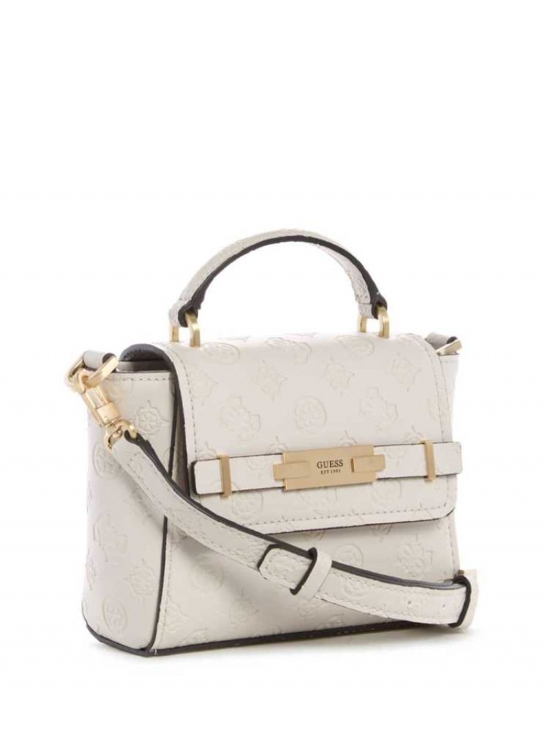 Sac Crossbody Guess Bea Mini Top Handle Femme Grise | 35147-KUTO