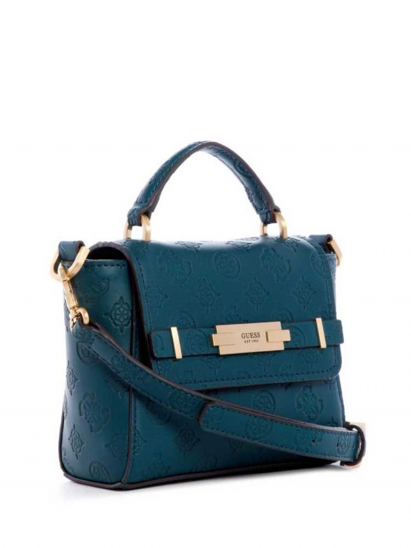 Sac Crossbody Guess Bea Mini Top Handle Femme Vert Foncé | 38247-XWOE