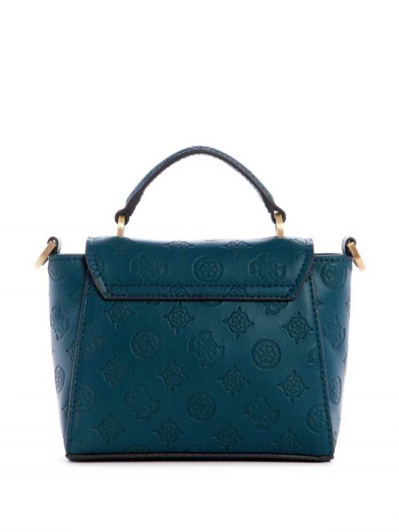 Sac Crossbody Guess Bea Mini Top Handle Femme Vert Foncé | 38247-XWOE