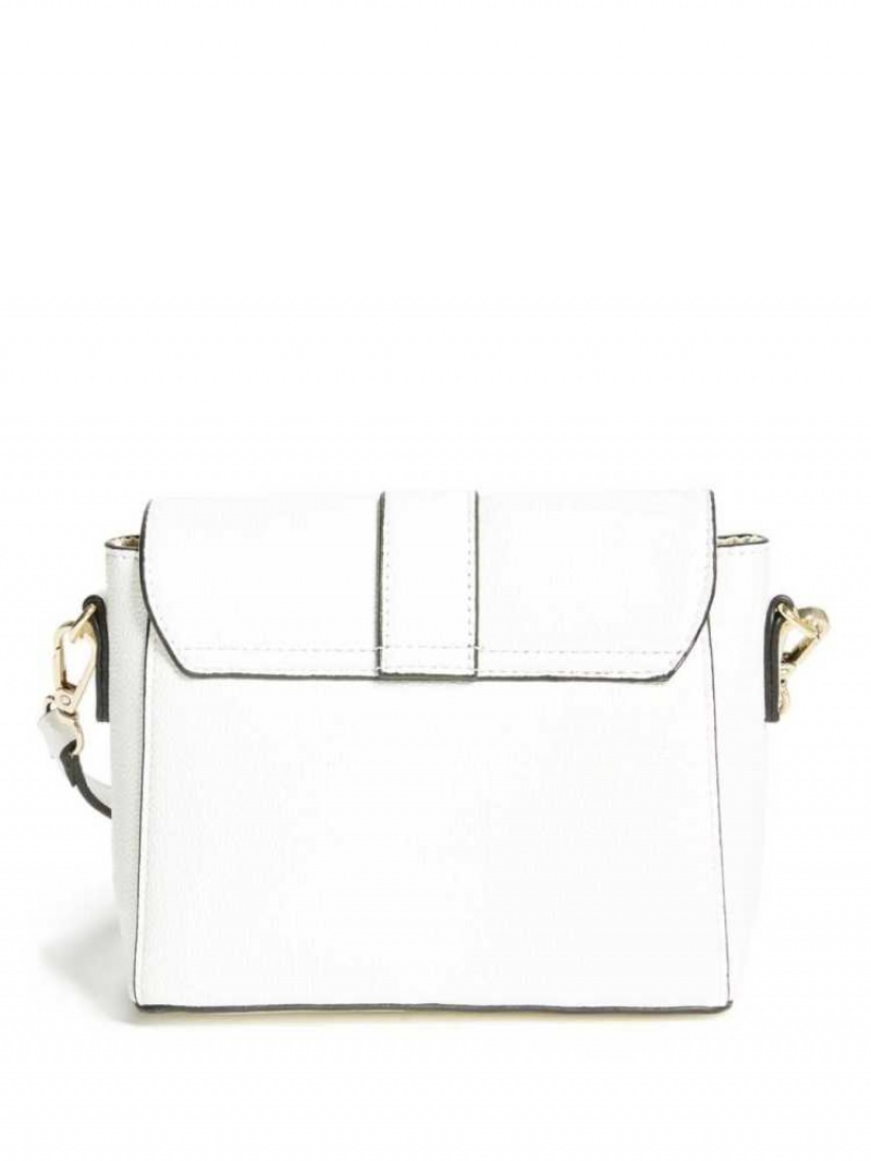 Sac Crossbody Guess Cara Boucle Femme Blanche | 30198-CFQX