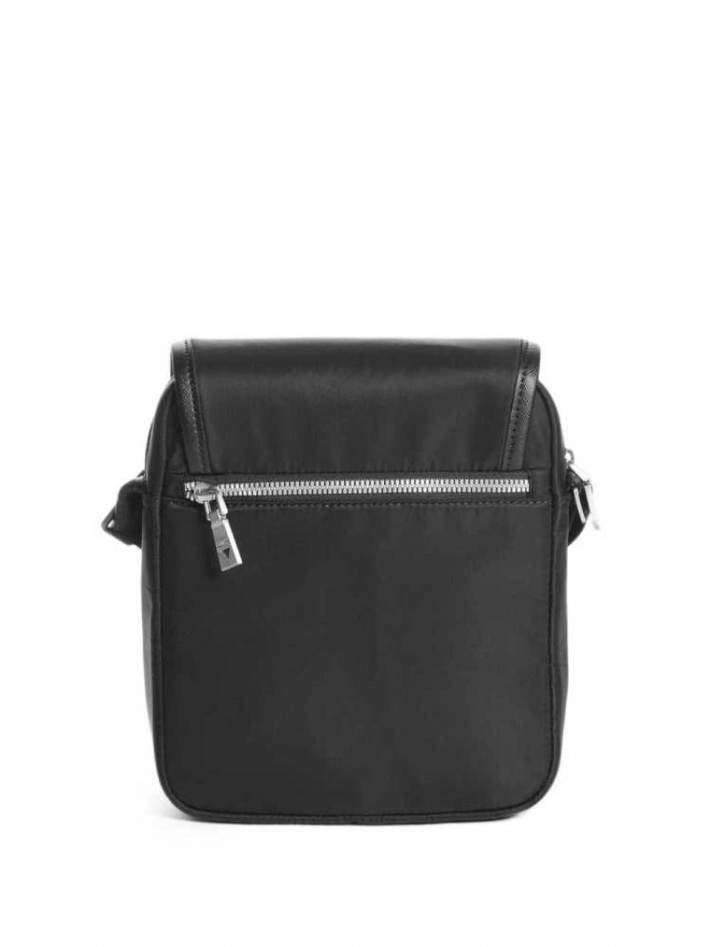 Sac Crossbody Guess Certosa Flap Femme Noir | 01689-MNXB