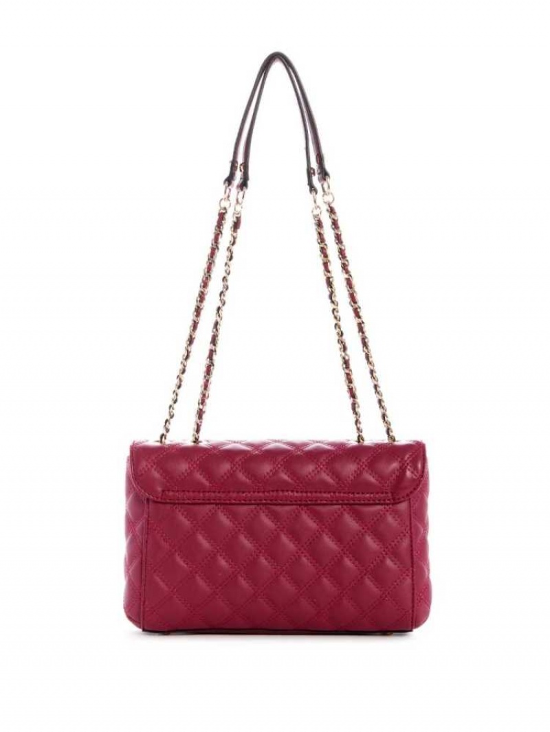 Sac Crossbody Guess Cessily Matelassé Convertible Femme Marron | 14372-OSNH