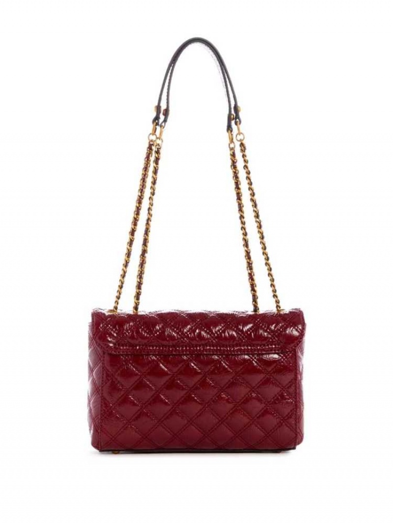 Sac Crossbody Guess Cessily Matelassé Convertible Femme Rouge | 49613-SFXD