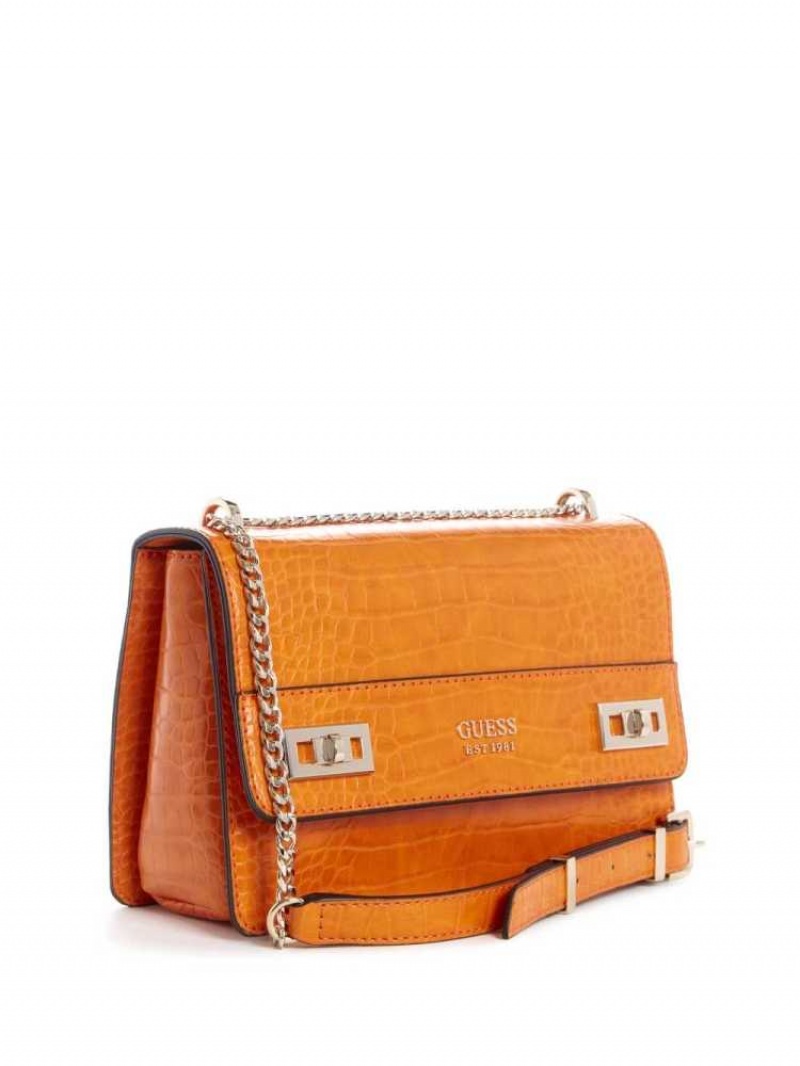 Sac Crossbody Guess Katey Convertible Femme Orange | 56439-SCVD