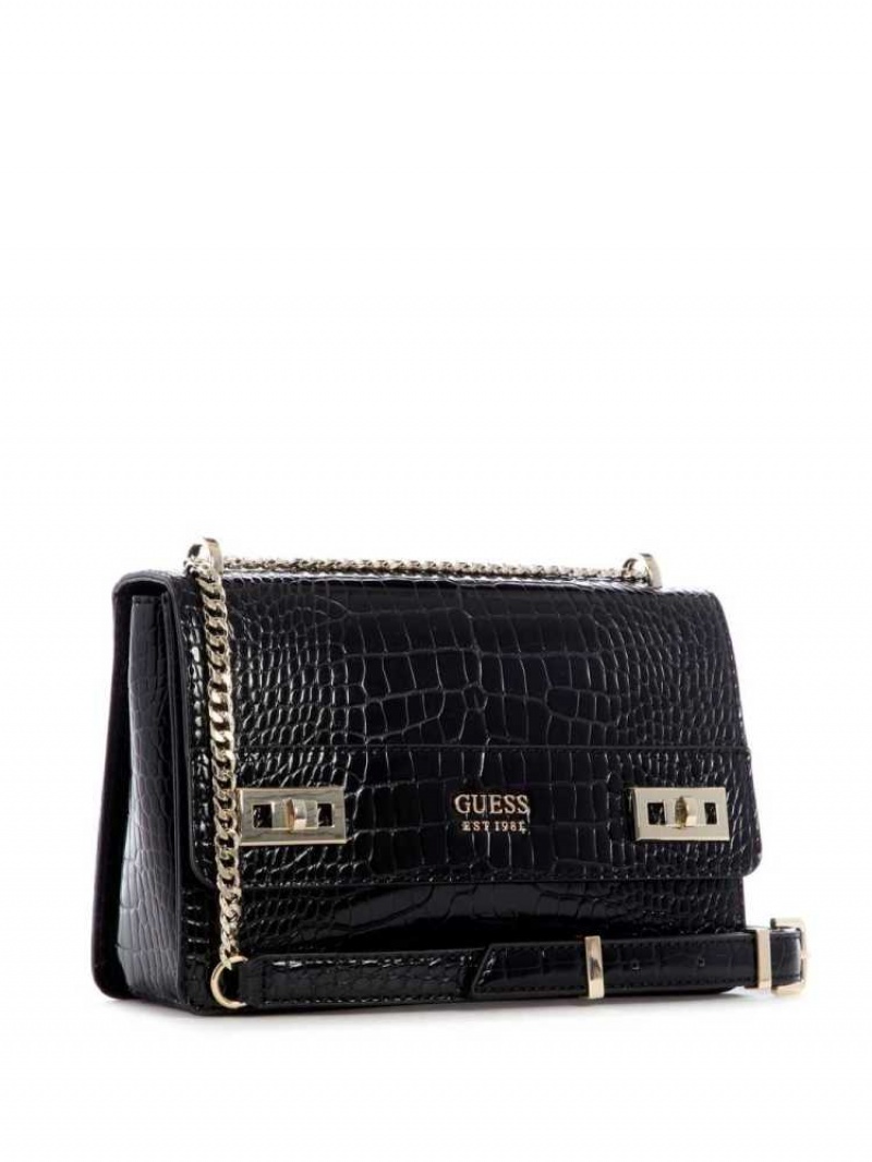 Sac Crossbody Guess Katey Convertible Femme Noir | 73542-AOYZ