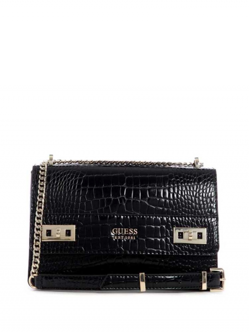 Sac Crossbody Guess Katey Convertible Femme Noir | 73542-AOYZ