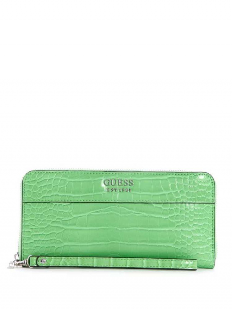 Sac Crossbody Guess Katey Zip-Around Femme Vert | 05638-CXMW