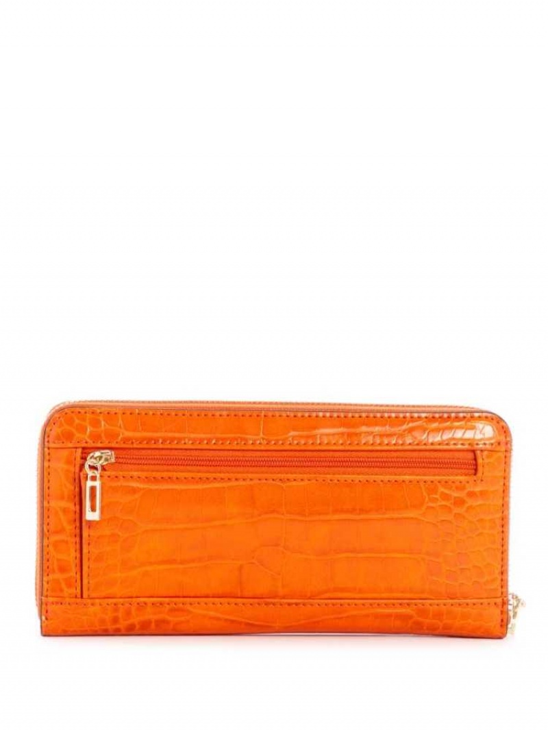 Sac Crossbody Guess Katey Zip-Around Femme Orange | 80126-VAFC