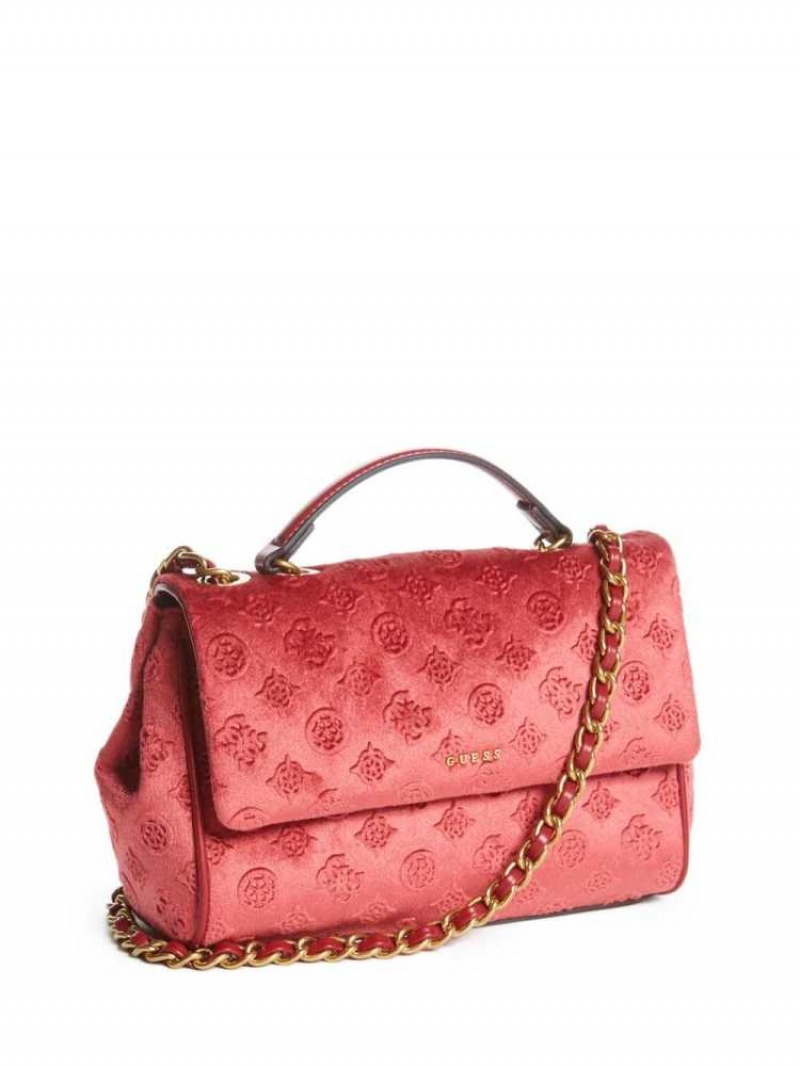 Sac Crossbody Guess Kimi Logo Convertible Femme Rouge | 93602-GKVB