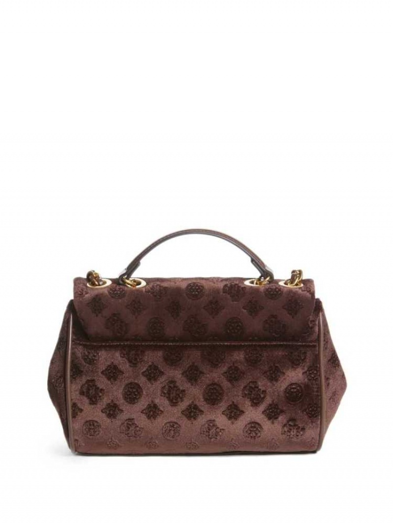 Sac Crossbody Guess Kimi Logo Convertible Femme Marron Foncé | 50947-DWUL