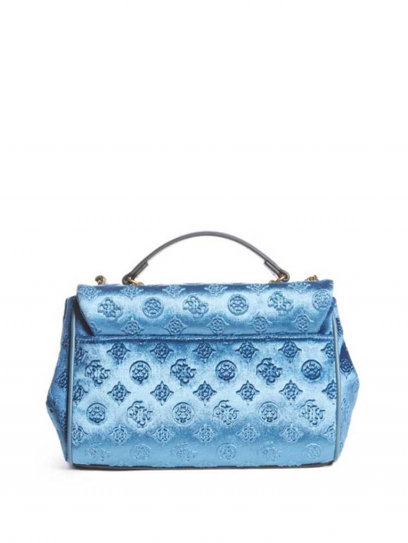 Sac Crossbody Guess Kimi Logo Convertible Femme Bleu | 69571-ZWJX