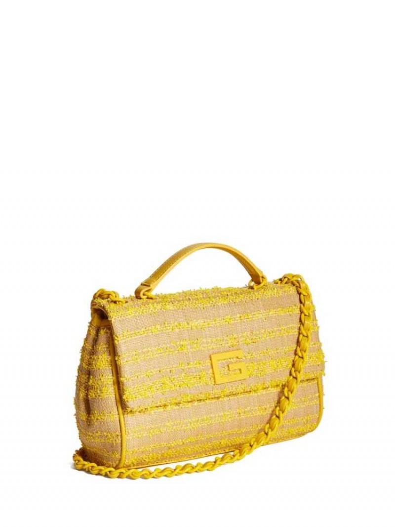 Sac Crossbody Guess Kimi Small Convertible Femme Jaune | 82694-YKOJ