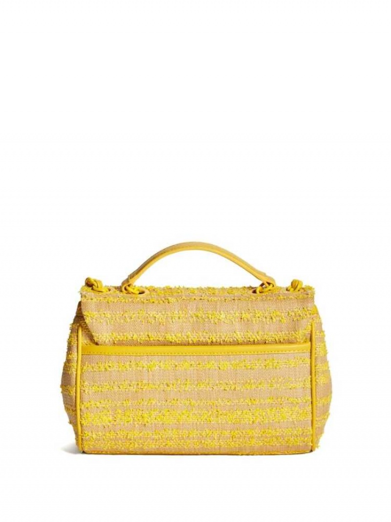 Sac Crossbody Guess Kimi Small Convertible Femme Jaune | 82694-YKOJ