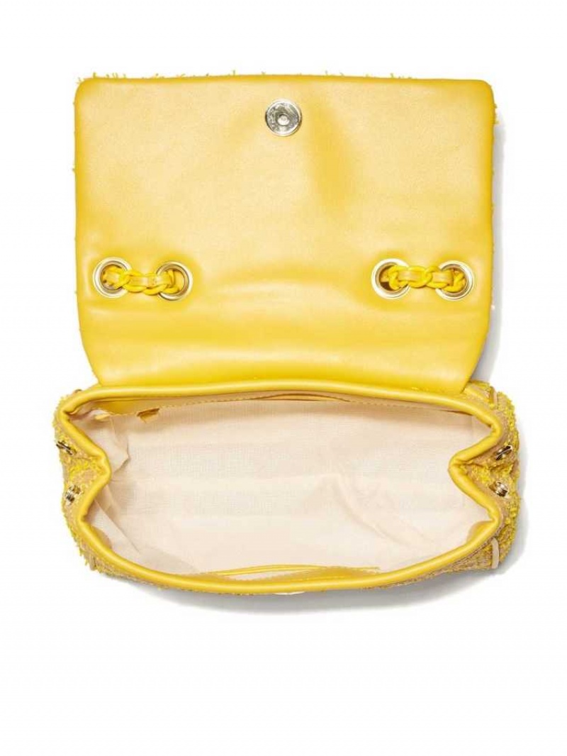 Sac Crossbody Guess Kimi Small Convertible Femme Jaune | 82694-YKOJ