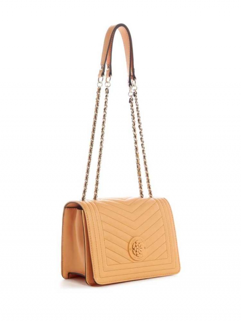 Sac Crossbody Guess Lida Convertible Femme Abricot | 80364-DONP