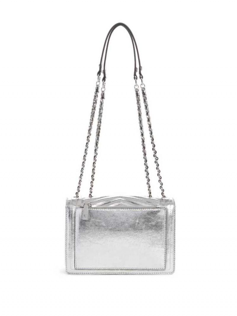 Sac Crossbody Guess Lida Convertible Femme Argent | 21869-LTRK