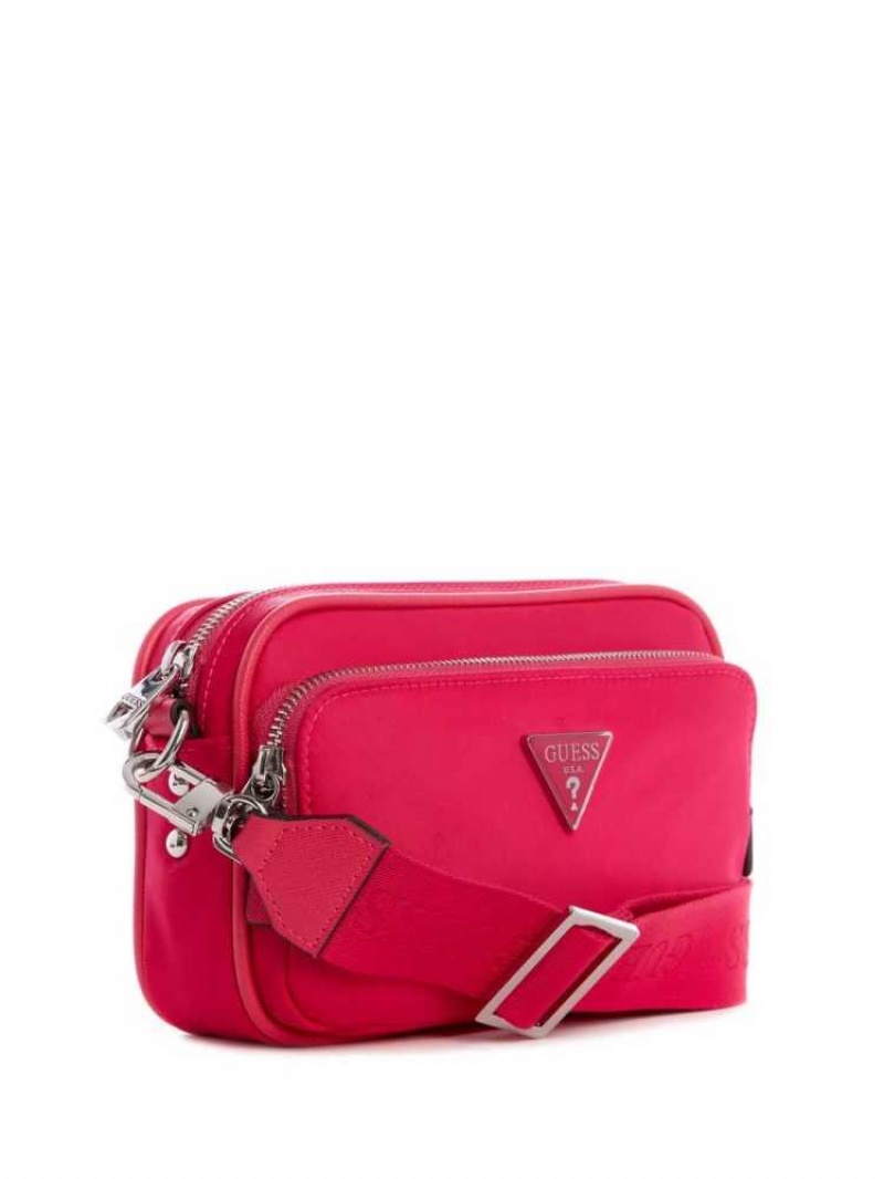 Sac Crossbody Guess Little Bay Camera Femme Fushia | 51047-CIRT