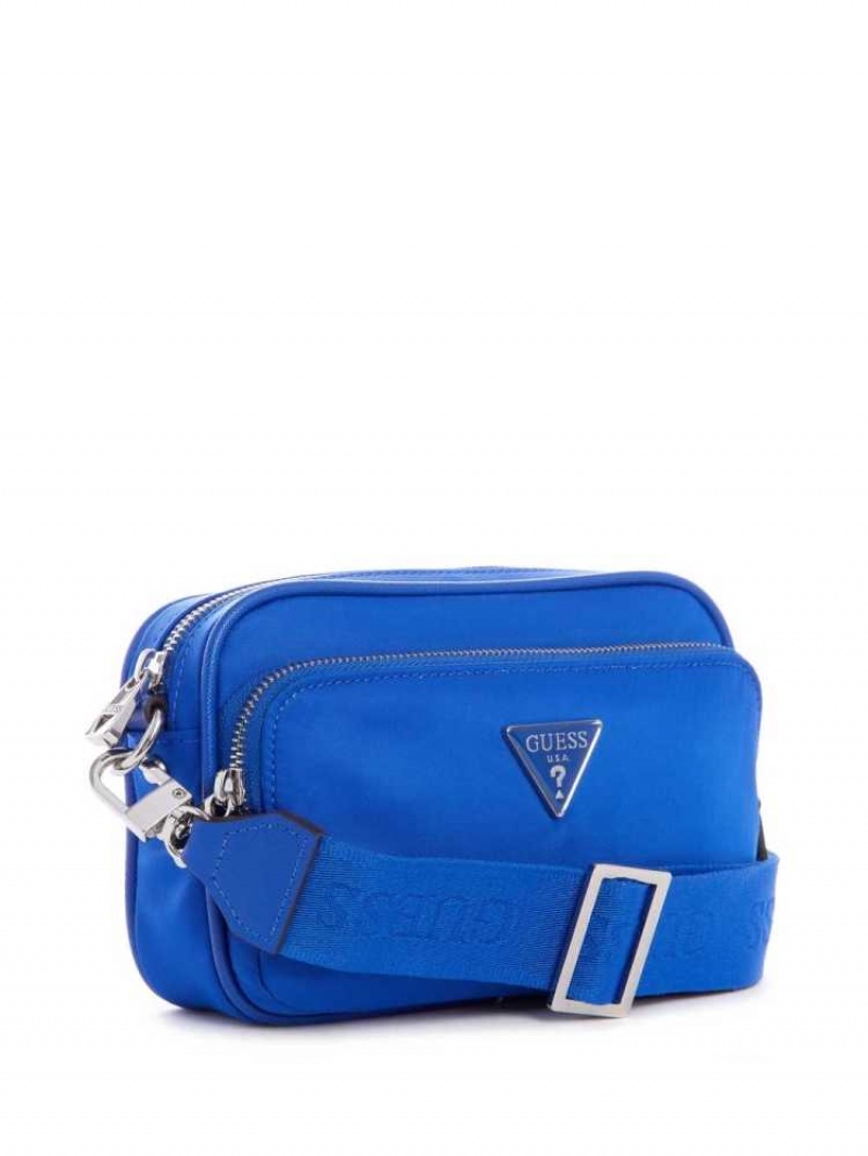 Sac Crossbody Guess Little Bay Camera Femme Bleu | 03486-XUOG