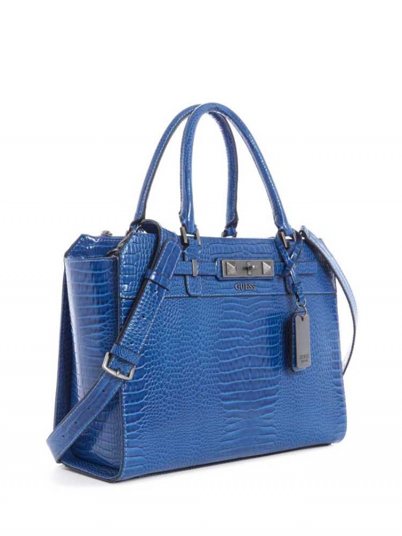 Sac Crossbody Guess Raffie Carryall Femme Bleu Royal | 02578-FGAM