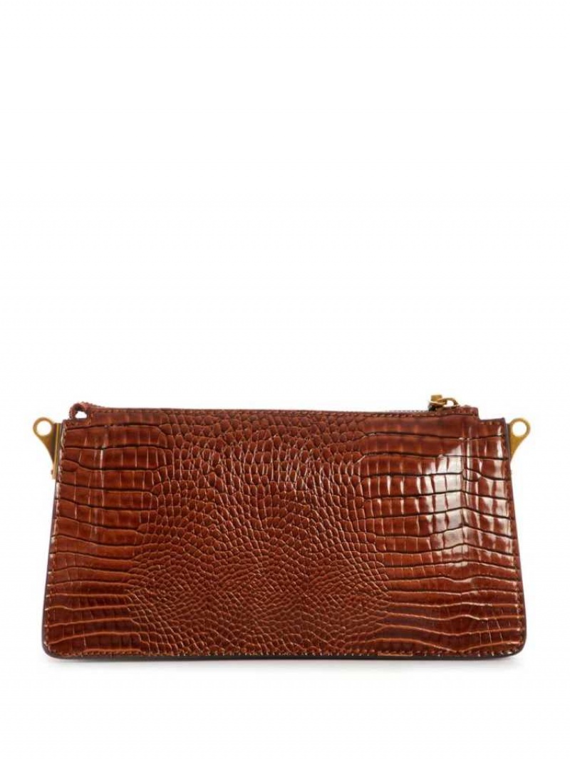 Sac Crossbody Guess Raffie Mini Femme Marron | 14768-LAMT