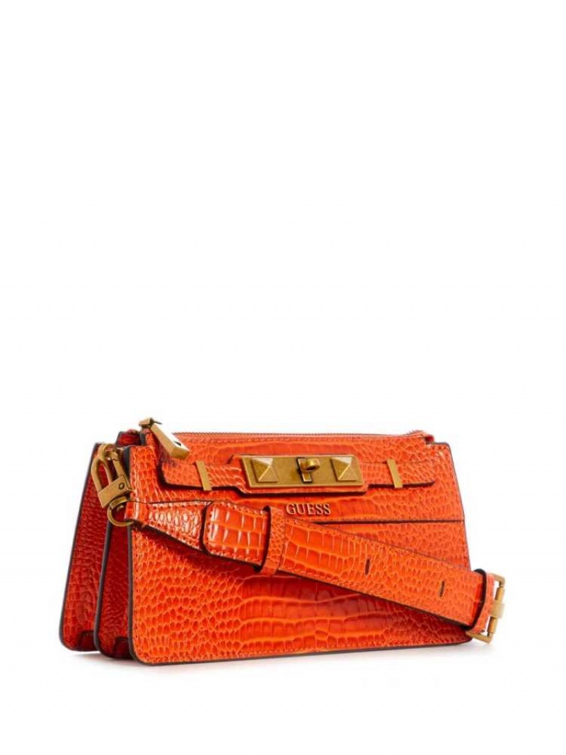 Sac Crossbody Guess Raffie Mini Femme Orange | 14329-MQWA