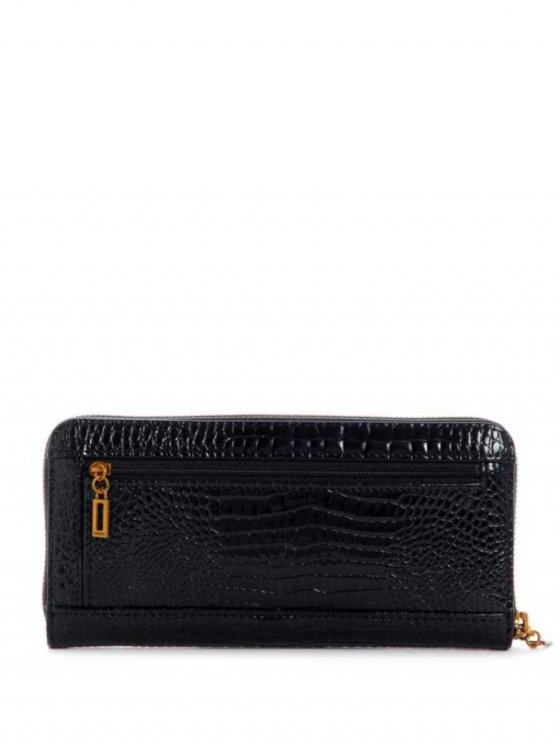 Sac Crossbody Guess Raffie Zip-Around Femme Noir | 57280-JRHC