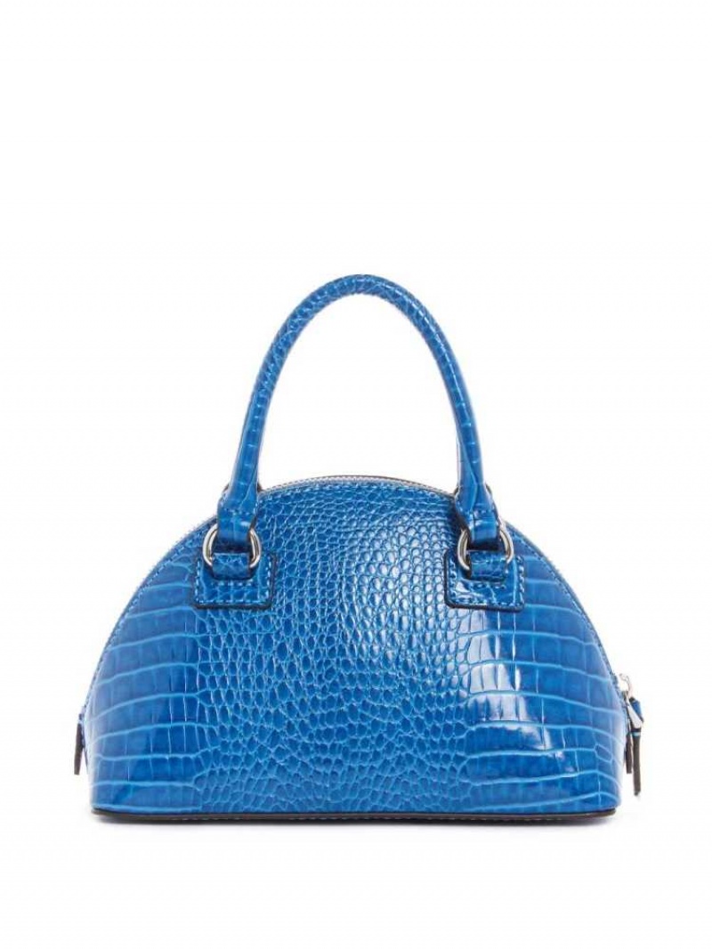 Sac Crossbody Guess Shilah Small Dome Femme Bleu | 48196-CAFU