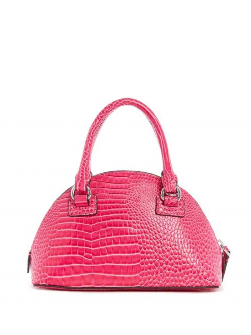 Sac Crossbody Guess Shilah Small Dome Femme Fushia | 25601-XSJK