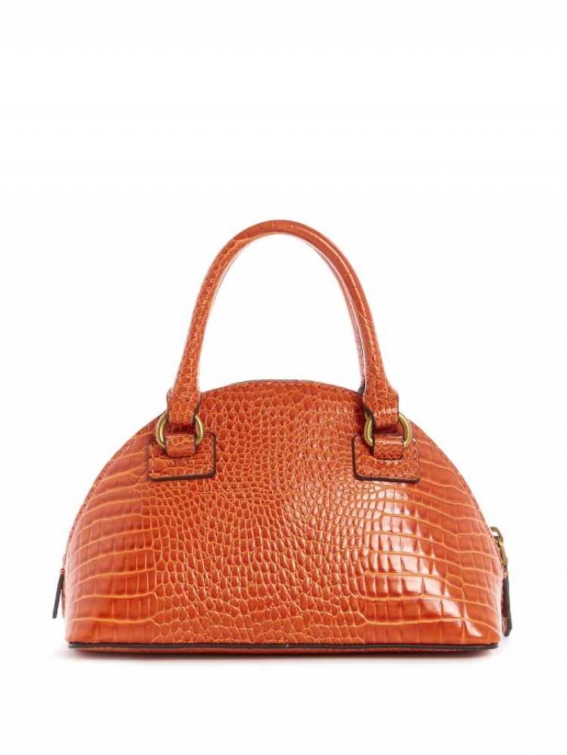 Sac Crossbody Guess Shilah Small Dome Femme Orange | 08219-EGYV