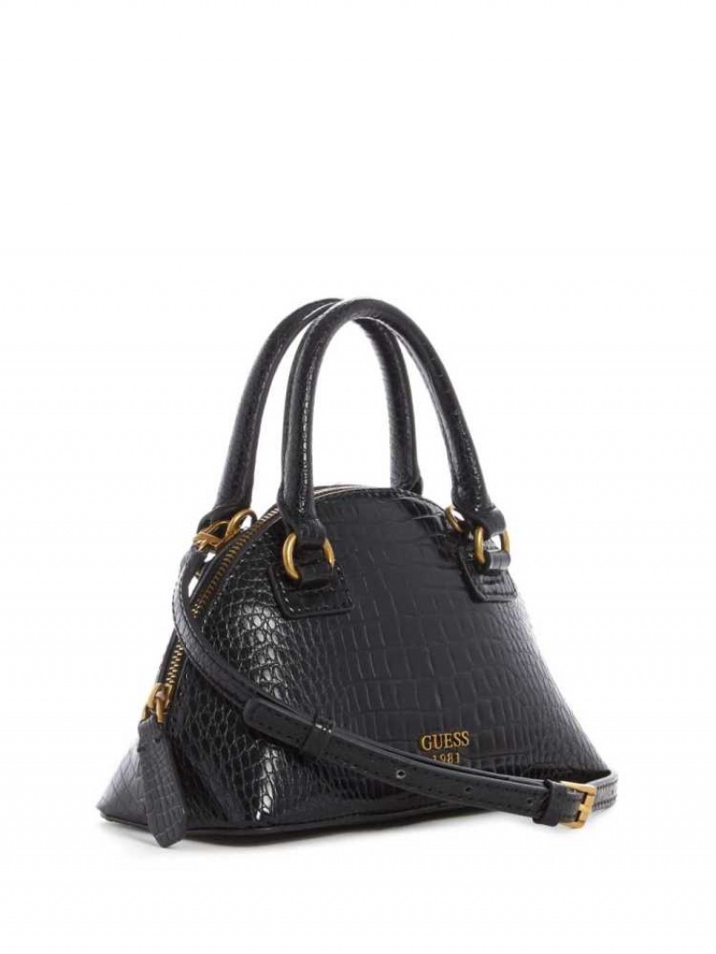 Sac Crossbody Guess Shilah Small Dome Femme Noir | 30741-PKLU