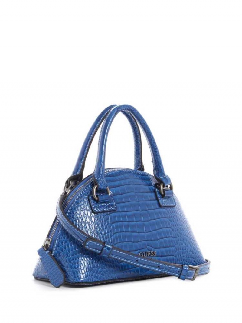 Sac Crossbody Guess Shilah Small Dome Femme Bleu Royal | 54913-UKHY