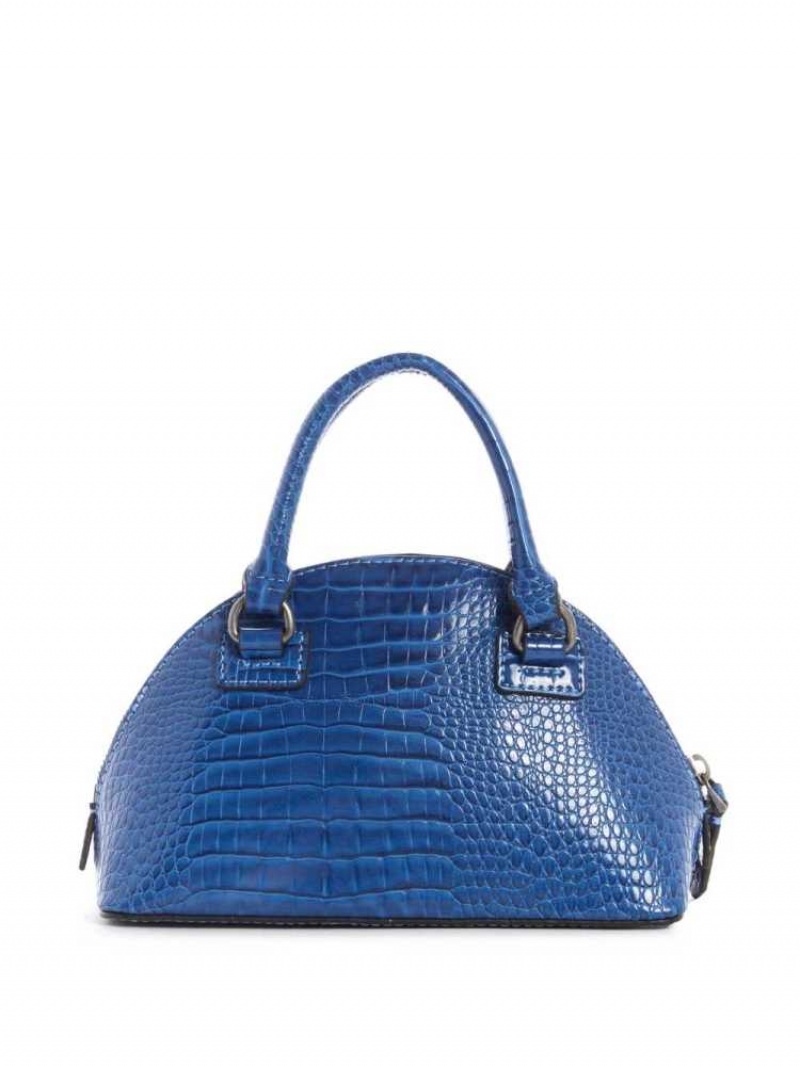 Sac Crossbody Guess Shilah Small Dome Femme Bleu Royal | 54913-UKHY