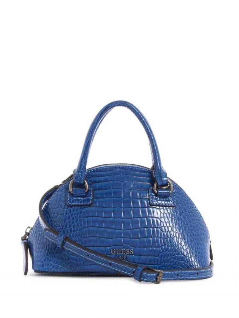 Sac Crossbody Guess Shilah Small Dome Femme Bleu Royal | 54913-UKHY