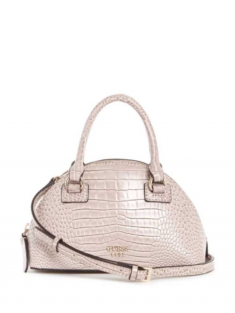 Sac Crossbody Guess Shilah Small Dome Femme Rose Clair | 78691-EVPN