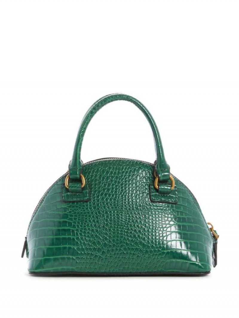 Sac Crossbody Guess Shilah Small Dome Femme Vert | 61538-TVBG