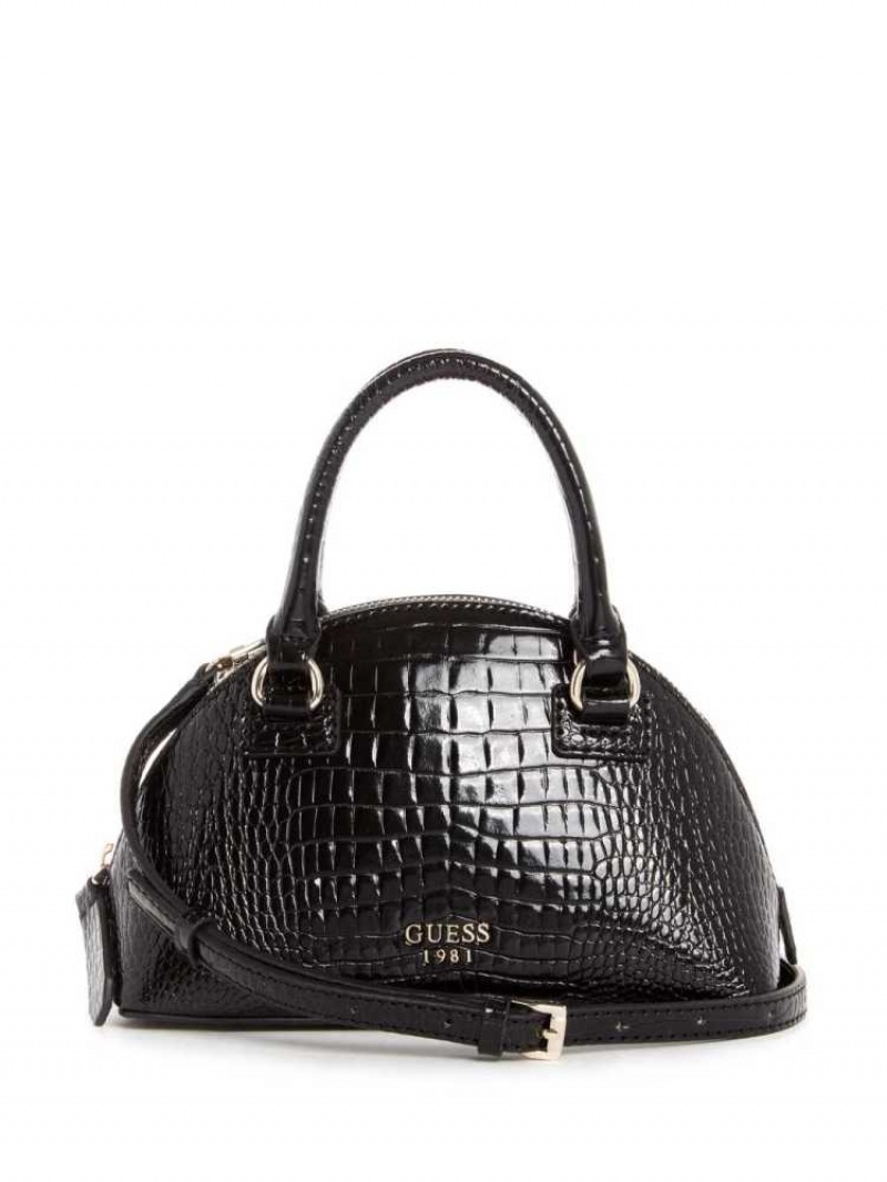 Sac Crossbody Guess Shilah Small Dome Femme Noir | 54169-BAIZ