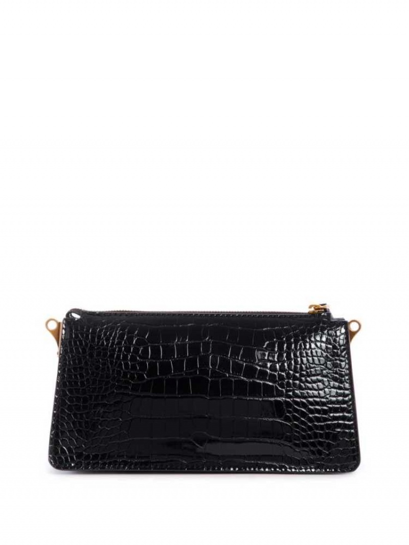 Sac Crossbody Guess Stephi Mini Femme Noir | 93047-UVGR