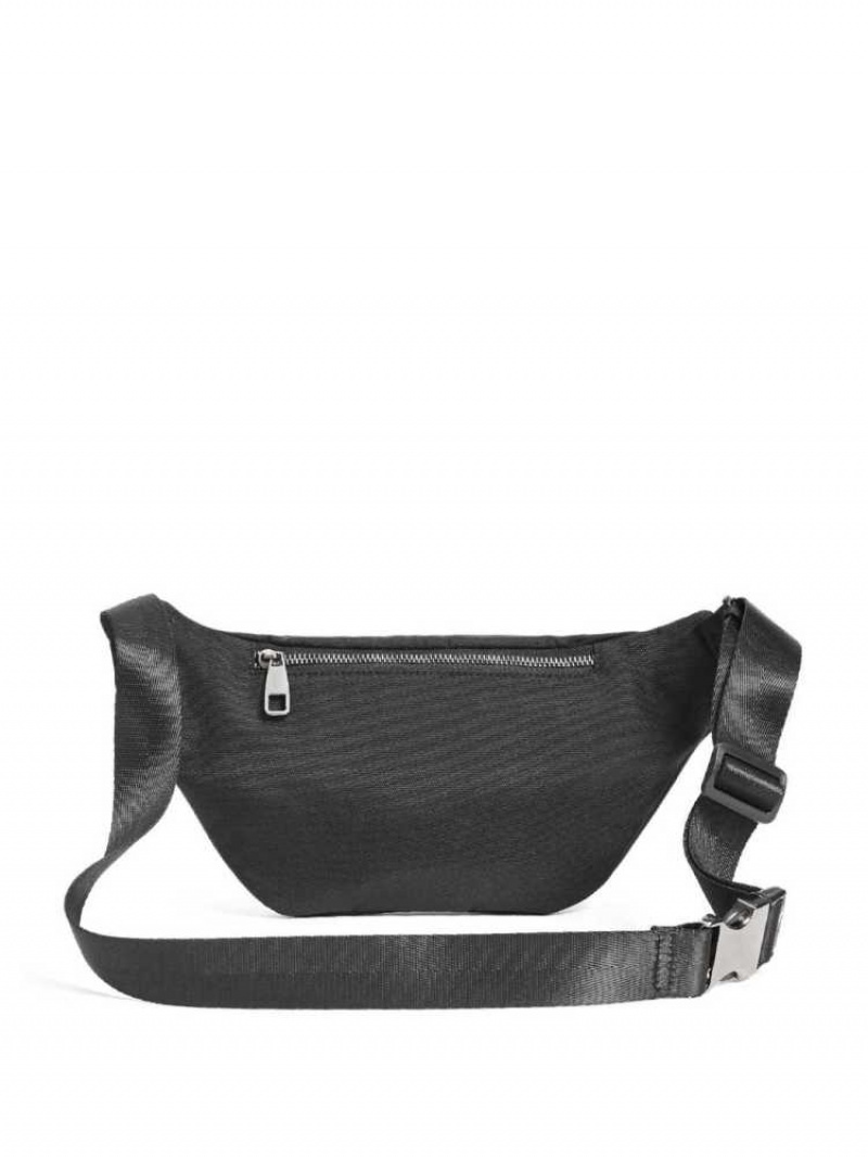 Sac Crossbody Guess Tela Fanny Pack Femme Noir | 16834-IRXK