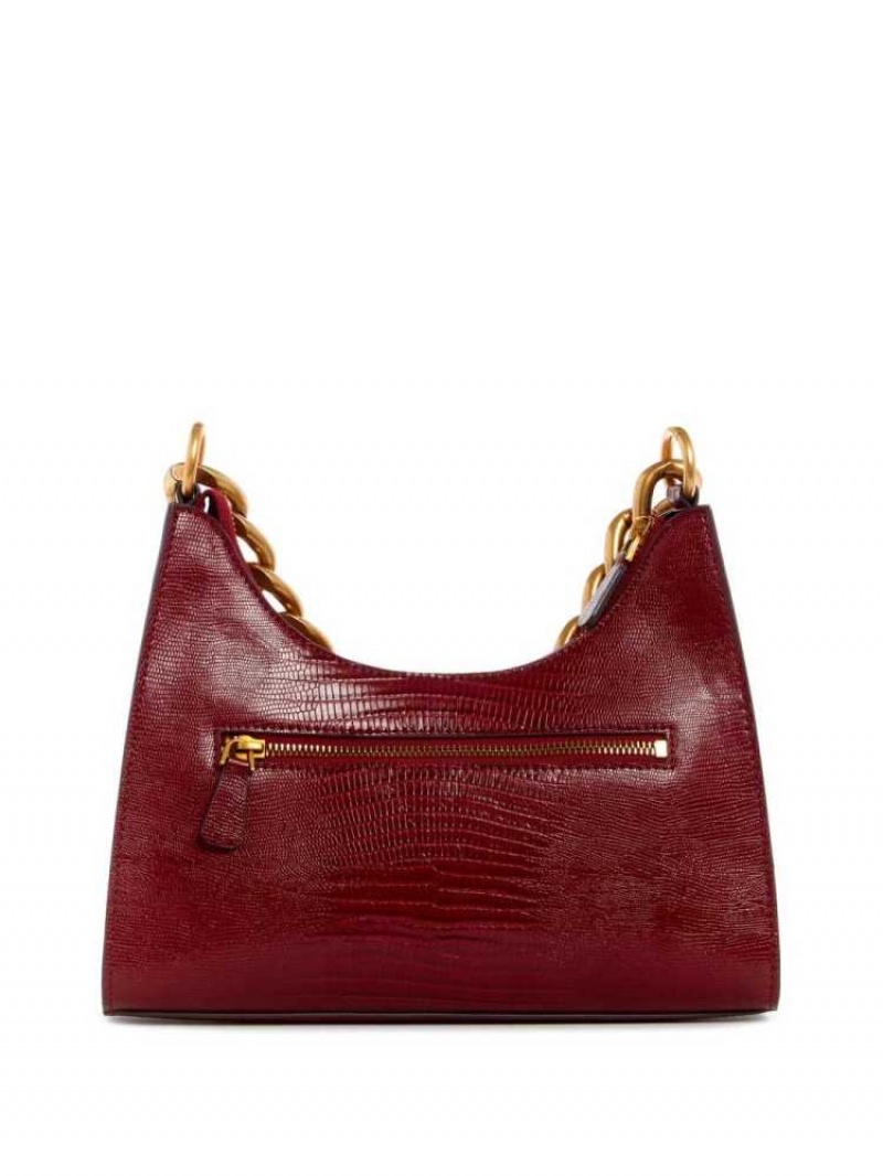 Sac Crossbody Guess Tullia Hobo Femme Rouge | 25019-CHQW