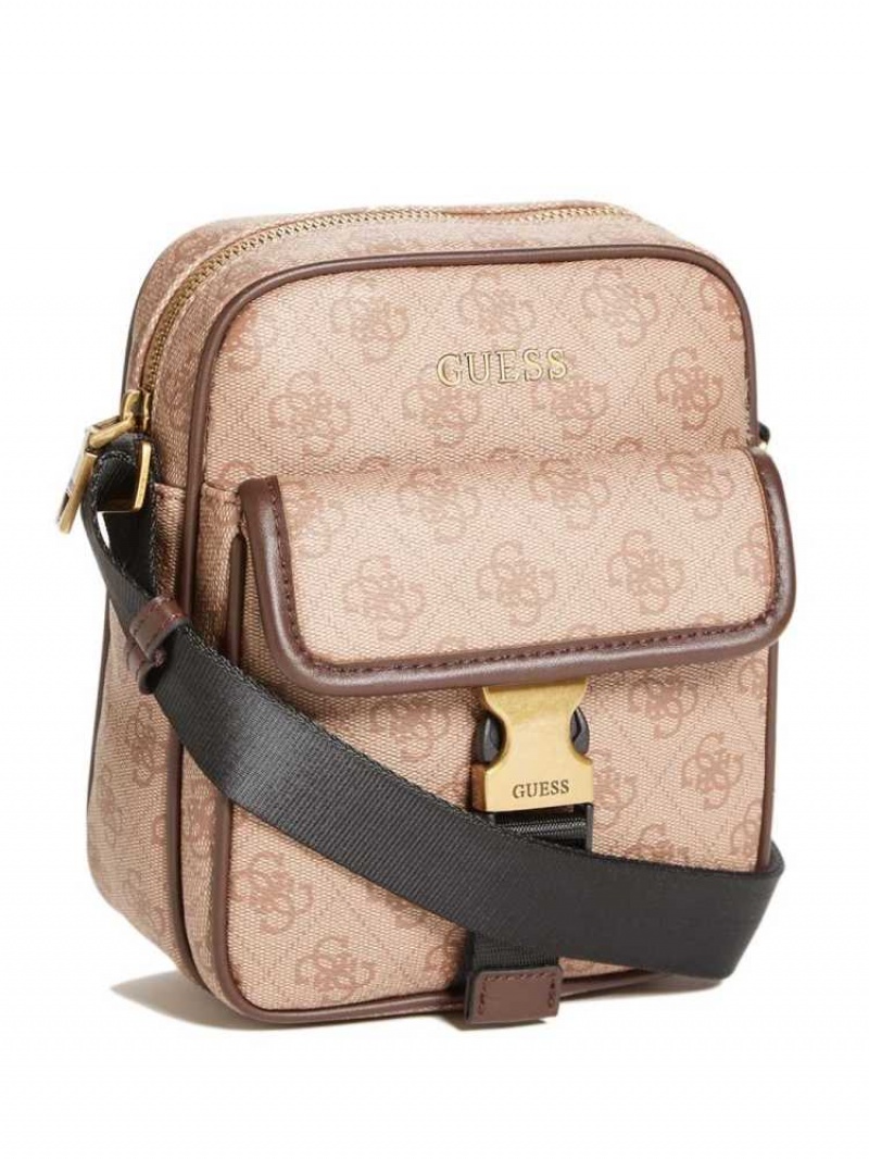 Sac Crossbody Guess Vezzola Mini Femme Marron | 14328-NGMC