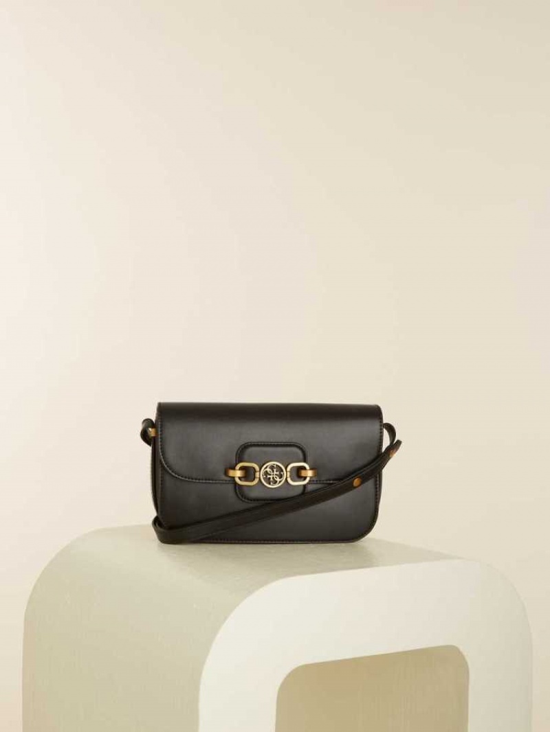 Sac Porté Épaule Guess Hensely Convertible Femme Noir | 79608-CHUT