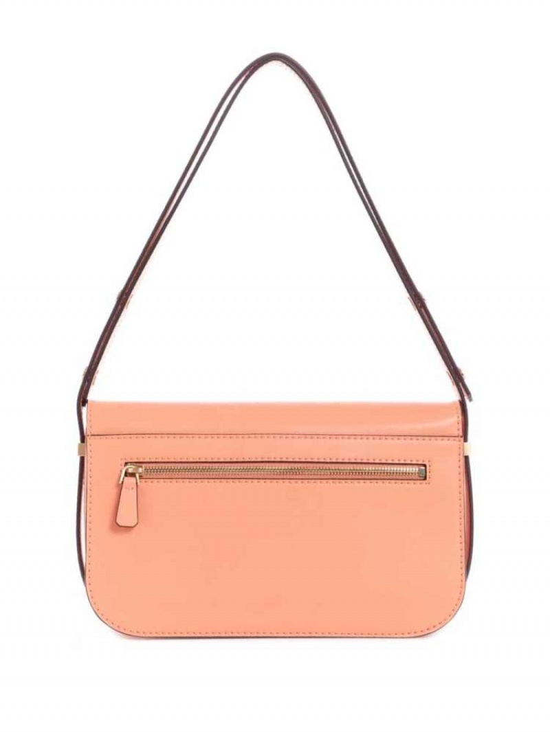 Sac Porté Épaule Guess Hensely Convertible Femme Corail | 75129-MBQH