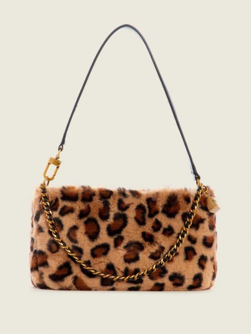 Sac Porté Épaule Guess Katey Luxe Leopard Mini Femme Leopard | 94573-PUAI