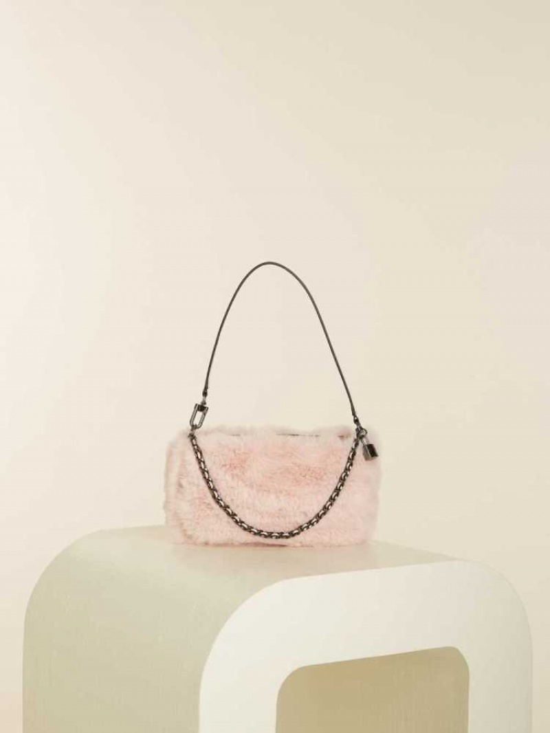 Sac Porté Épaule Guess Katey Luxe Mini Femme Rose Rose | 54287-KJQM