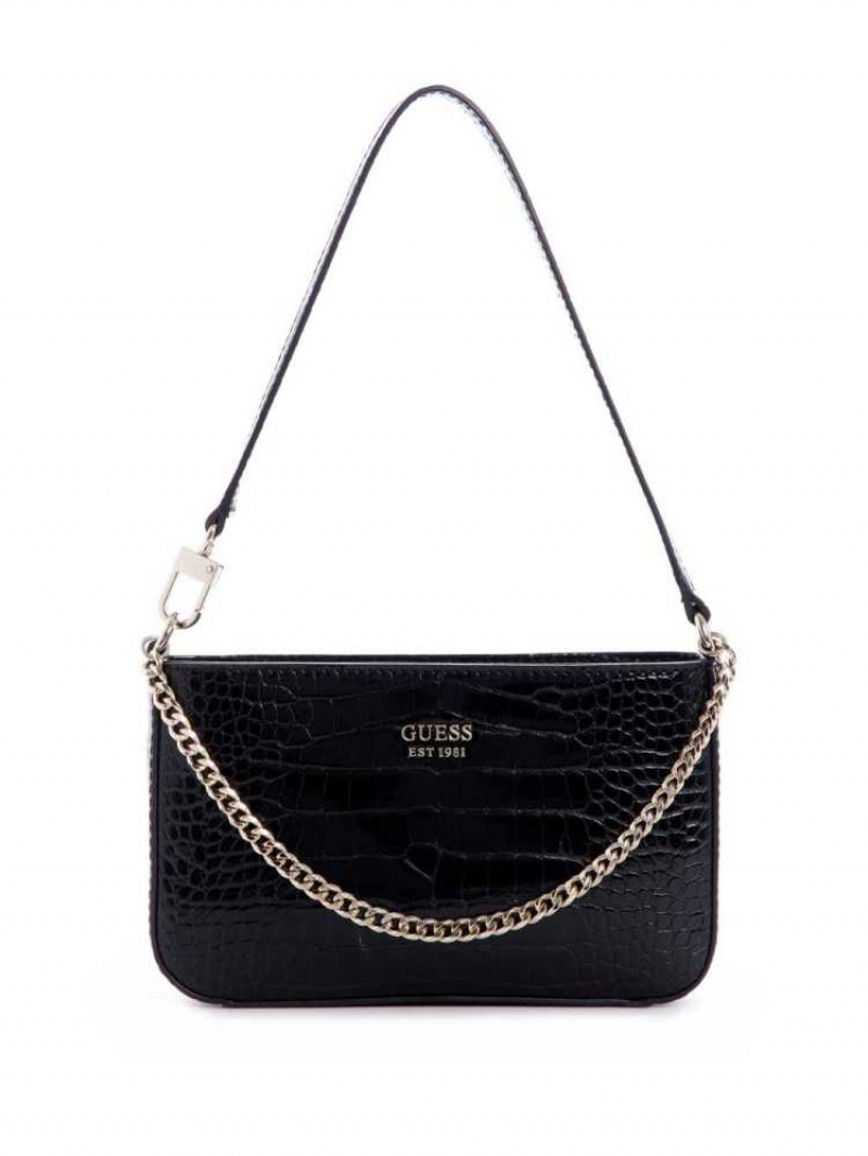 Sac Porté Épaule Guess Katey Mini Femme Noir | 89340-KITZ