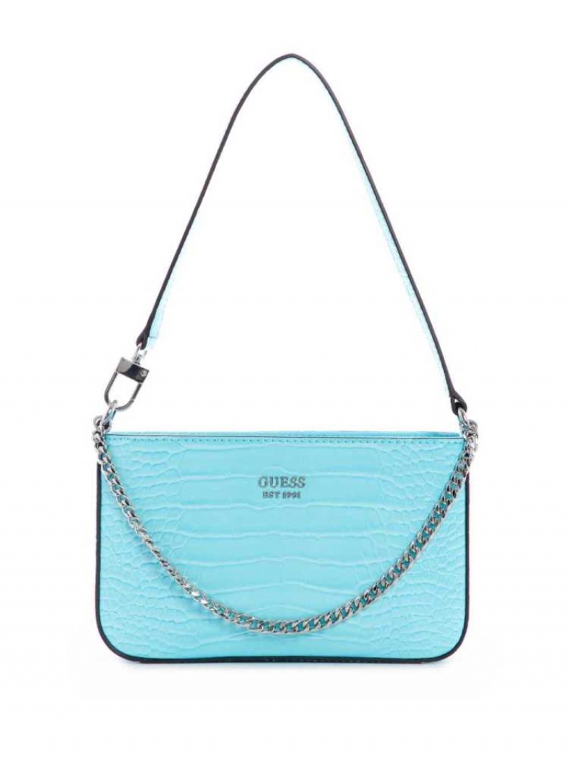 Sac Porté Épaule Guess Katey Mini Femme Turquoise Clair | 92615-DWOG