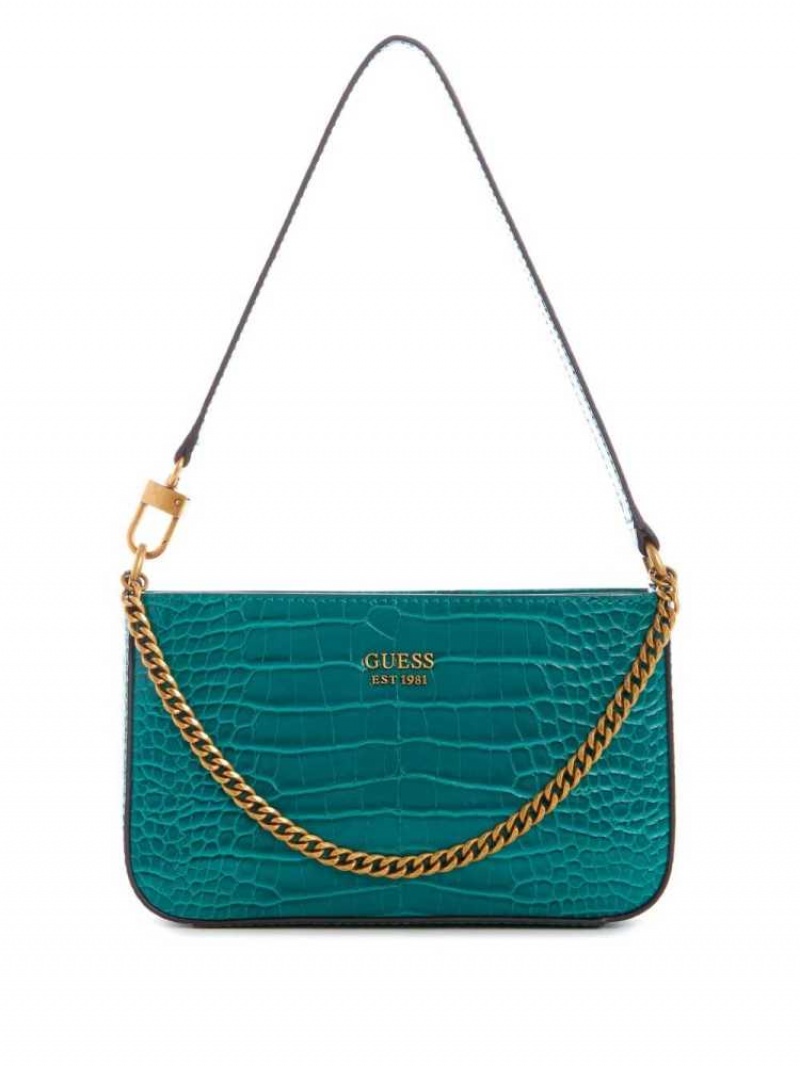 Sac Porté Épaule Guess Katey Mini Femme Vert | 76281-BGZN