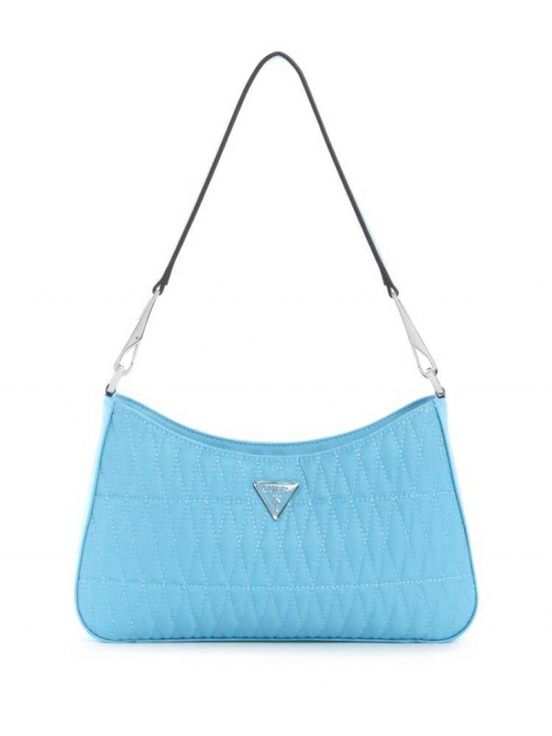 Sac Porté Épaule Guess Layla Femme Turquoise Clair | 41392-OBYQ